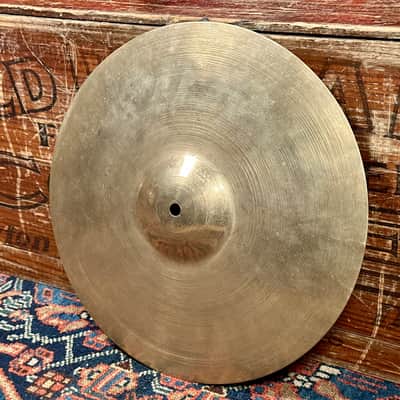 13" Zildjian A 1940s-50s Trans Stamp / 2nd Stamp Hi-Hat Cymbal Pair 446g/538g *Video Demo* image 2