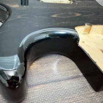 80s KRAMER LK-1B Body Black 1H w/Plate and Genuine Bridge Made in Japan image 11
