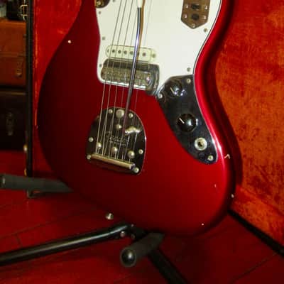 1966 Fender Jaguar Candy Apple Red w/ Matching Headstock image 1