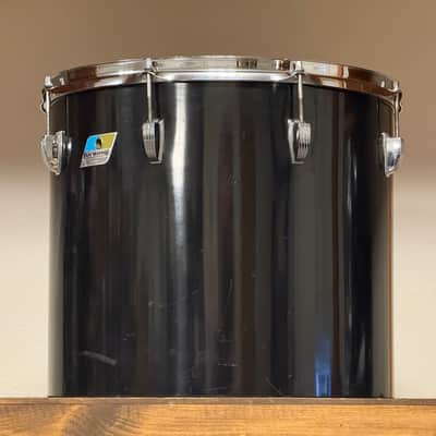 1970's Ludwig 16" Black Cortex 3-Ply Concert Tom 14x16 image 3