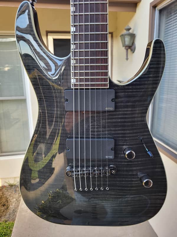 ESP LTD H-1007 2006 - TRANS BLACK OVER FLAMED MAPLE image 1