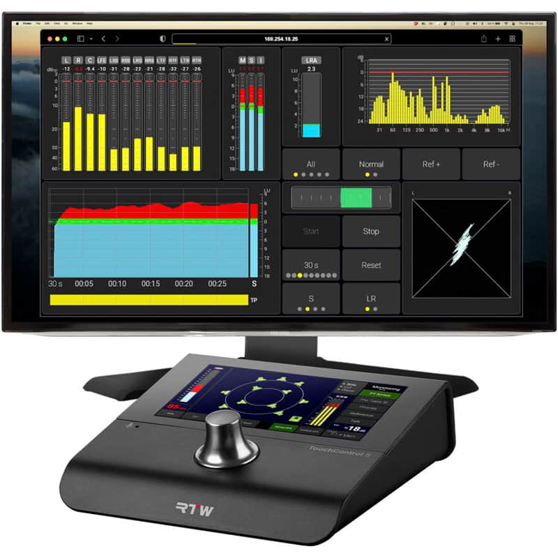 RTW Touchcontrol 5 Dante Stereo/Immersive Metering & Monitor Controller image 1