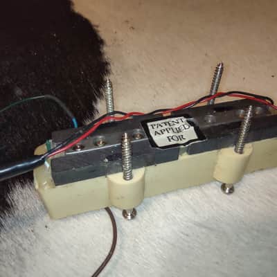 1970s DiMarzio "PAF"/Patent-Applied-For Jazz Bass Pickup w/Cream Cover Hex Screw Pole-Pieces RARE! image 2