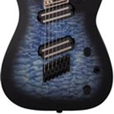 Jackson X Series Soloist Arch Top SLATX7Q MS 7-String Trans Blue Burst image 1