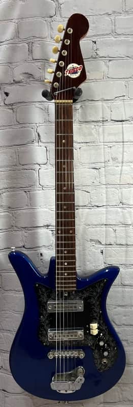 Very cool vintage Teisco Del Rey Electric Guitar in Metallic Blue