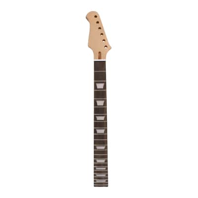 Left-Hand 24.75" Guitar Neck – 22 Fret Mahogany with Rosewood Fretboard & Block Inlays, Bolt-On image 1