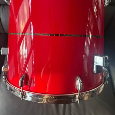 Tama Star Bubinga 18x16 Floor Tom - Solid Candy Red image 4