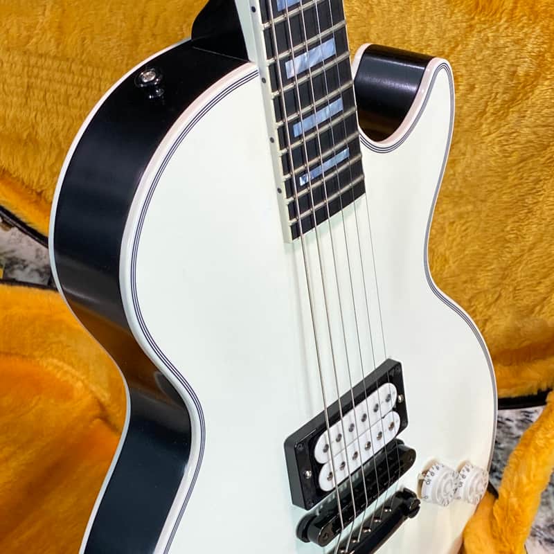 Video! 2022 Gibson Les Paul Custom MOD Collection  “Ghost” One Humbucker Black + White w/ Double Extended Stingers image 1