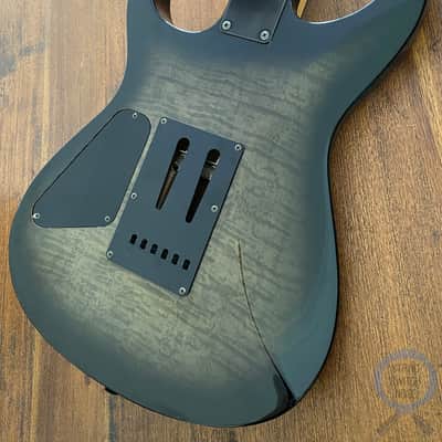 Fernandes HSS Super Strat, Quilted Black Burst, 1990s, MIJ image 2