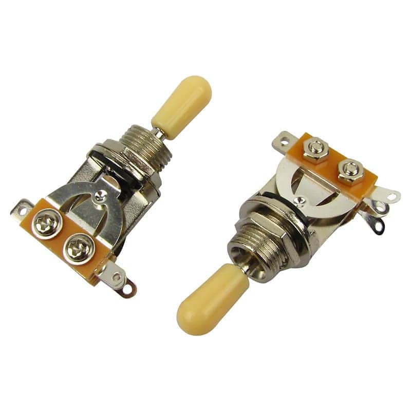 Metric 3 Way Short Straight Guitar Pickup Selector Toggle Switch knob for Gibson Epiphone LP Les Paul Electric Guitar Parts, Cream Tip(Pack of 2) image 1