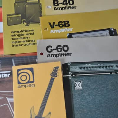 Ampeg Dealer sheets, price lists vintage catalog booklet brochure 1970's. Lots image 8