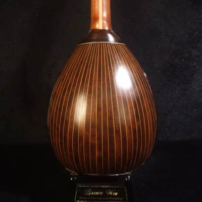 Handmade Bowl Back Style Baritone Ukulele, Curved Head, Solid Spruce, Classic Pattern MOP Inlay, Soft-bag Bruce Wei UBB19-007 image 6