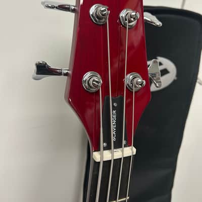 Washburn SB4R Wing Series Scavenger Bass - Trans Red w/Free Gigbag image 3