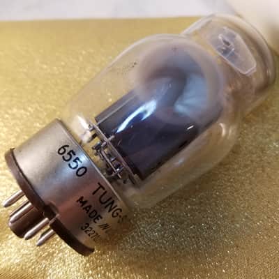 Tung-Sol Matched Pair (2) 6550 Beam Power Pentode AT1000 TESTED Vacuum Tubes 3-hole 3 getters premium 1963-1970 image 10