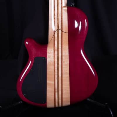 Mayones Cali 4 Bass Purpleheart Body with Buckeye Burl Top Rosewood Board W Case image 10