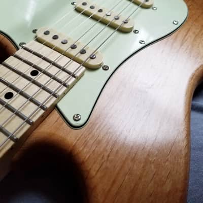 Custom Build "Flinty Minty" Strato-liscious Natural Alder/Maple Mint Green Pickguard Cream Knob/Tips image 4