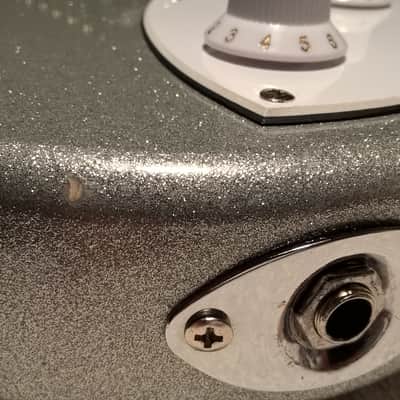 Peavey Rockmaster--Silver Sparkle; Built-In Tuner & Headphone Amp; Upgraded PU; Great Cond.; Gig Bag image 16