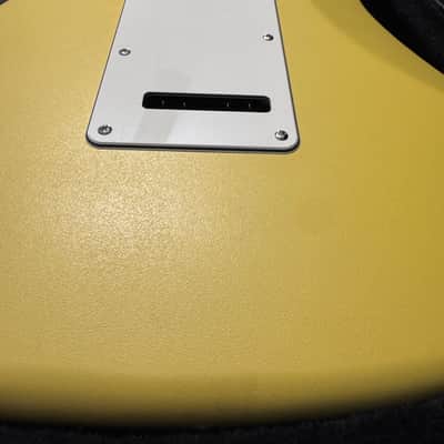 Custom/Partscaster Satin Yellow Strat Hard Case Stratocaster image 13