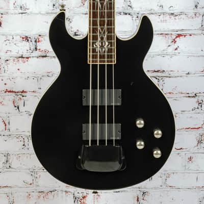 Schecter - Devil Tribal - Early 2000s Double-Cut Electric Bass Guitar - w/ Bag, Black - x3911 USED image 1