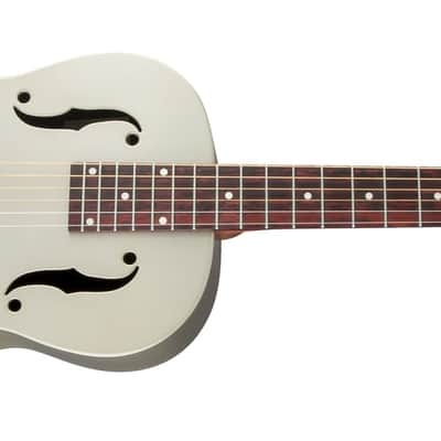Gretsch G9201 Honey Dipper Round-Neck Brass Body Biscuit Cone Resonator Guitar - Shed Roof image 4