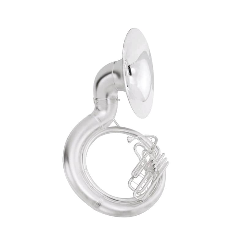 King 2350WSB BBb Sousaphone with ABS Case Satin Silver Plated image 1