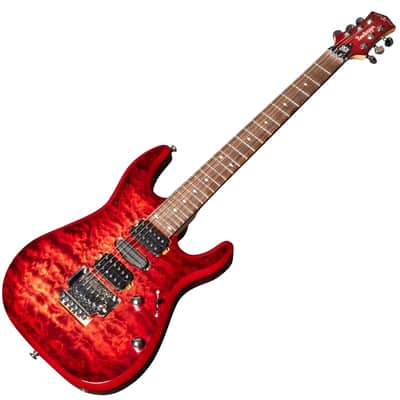 BootLegger Guitar Royal 2024 - Red - Floyd Rose Double Locking - Coil Split image 2