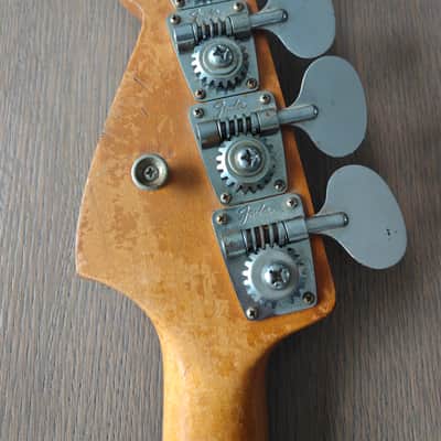 Vintage ALL ORIGINAL Fender Mustang Bass 1967 - Nitro Finish - Dakota Red image 9