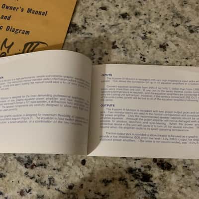 Kustom Monitor Amp Owners Manual & More 70’s image 5