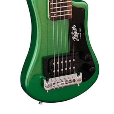 Hofner Shorty Green Travel Electric Guitar image 1
