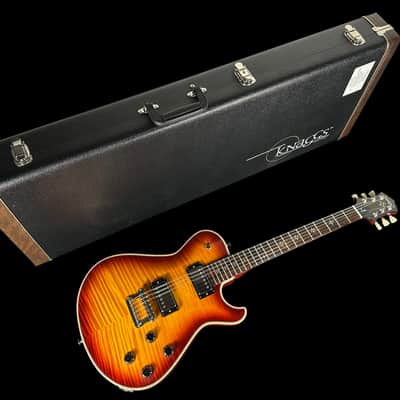 2025 Knaggs Kenai Tier 1 Flame Top w Zircote Fretboard ~ Dark Cherry Burst w Natural Binding image 11