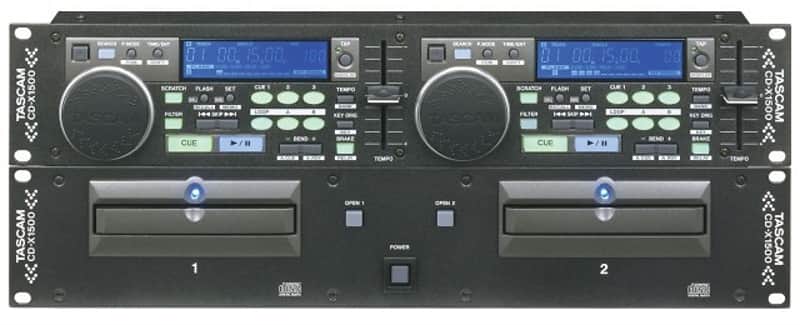 Tascam CD-X1500 Rack Mount Dual CD Player for DJ image 1