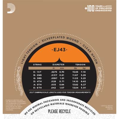 D'Addario EJ43 Pro-Arte Light Tension Cl assical Guitar Strings - Classic Guitar Strings image 4