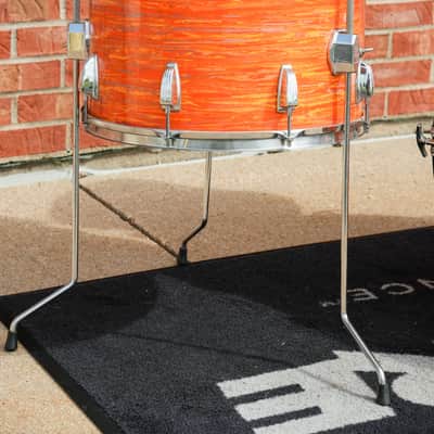 Vintage 70's Ludwig Mod Orange Hollywood Kit, 3ply Shells, B/O Badge image 5