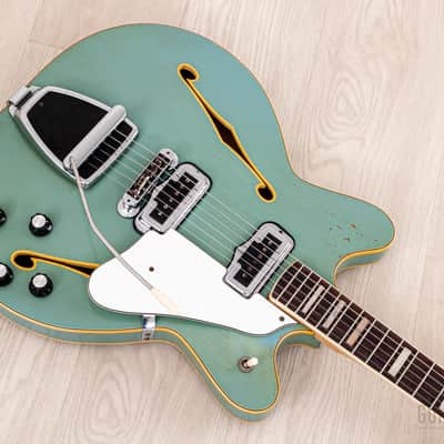 1971 Fender Coronado II Vintage Hollowbody Guitar Sonic Blue w/ Case image 9