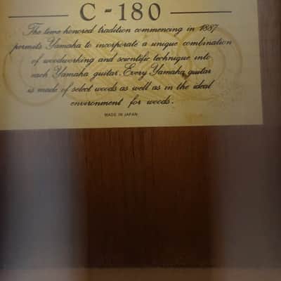 Yamaha C-180 Japan Classical Guitar image 11