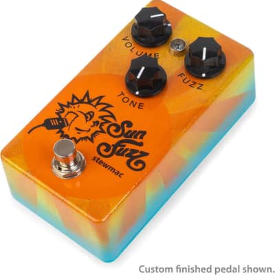 StewMac Sun Fuzz DIY Electric Guitar Pedal Kit, With White Enclosure, Inspired By Analogman Sun Face (12252-W) image 6