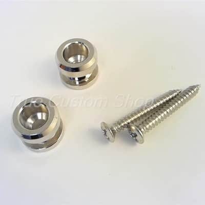 True Custom Shop® Schaller Chrome Strap Lock Buttons for USA Fender Stratocaster and Telecaster image 2