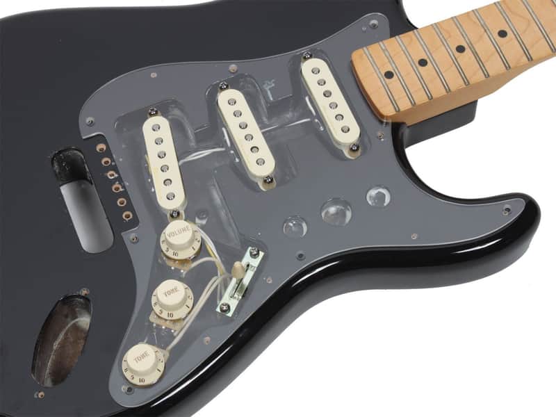 Fender Vintage Noiseless Loaded Strat Pickguard Clear 1-Ply / Aged White Pickups image 1