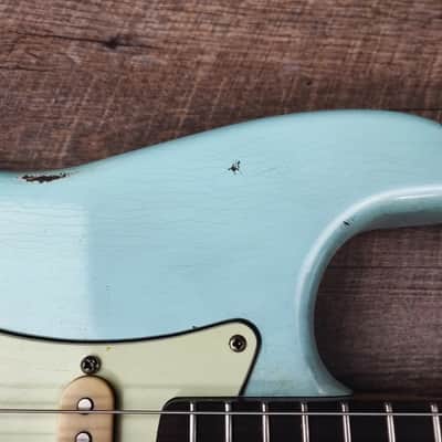MyDream Partcaster Custom Built - Relic Sonic Blue JM Big Dipper image 6