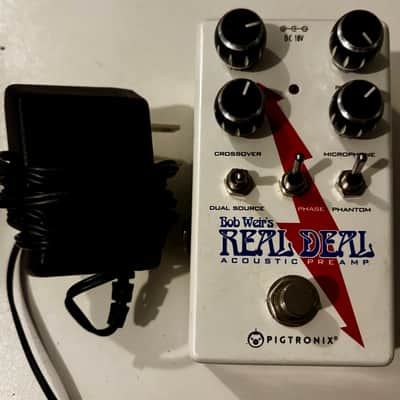 Pigtronix Bob Weir's Real Deal Acoustic Preamp 2010s - White/Red/Blue image 2