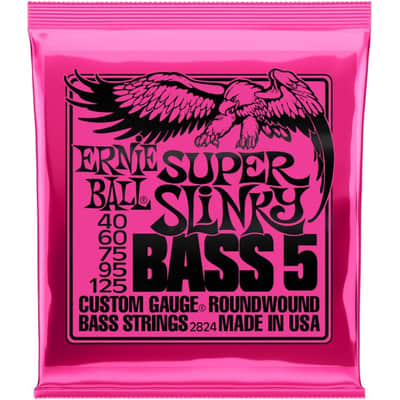 ERNIE BALL 2824 Slinky Bass Super 40-125 Nickel plated Steel. Saiten 5-String für Bass image 1