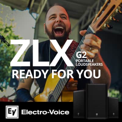 Electro Voice ZLX 8P G2 8 Inch 2 Way Powered Black 2 Pack Loudspeaker Bundle image 2