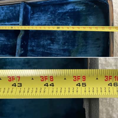 Vintage 1960’s Epiphone Newport Short Scale Bass Hardshell Case Gray Tolex Blue Interior CASE ONLY Extremely Rare image 18