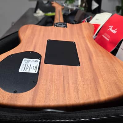 Fender American Acoustasonic Jazzmaster BRAND NEW Natural Mahogany Sitka Spruce Top Semi-Hollow Body USA Fishman Piezo Tim Shaw Shawbucker Humbucker Pickup Acoustic-Electric Guitar image 18