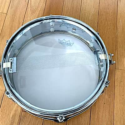 No Name 13"X3.5" Piccolo Chrome Snare Drum, New Remo Ambassador Beater Head, Very Good Condition image 5