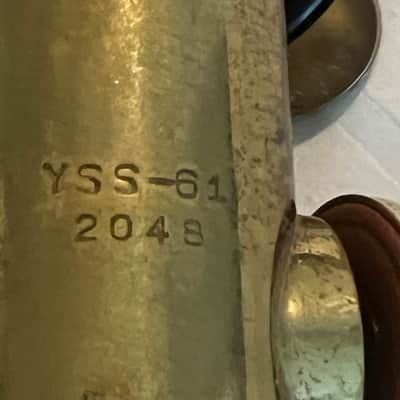 Vintage Yamaha YSS\-61 Purple Logo Soprano Saxophone, serial \#2048\. Early Japanese professional model with exceptional craftsmanship, warm tone, excellent intonation, and smooth action\. A highly collectible vintage Yamaha for players and collectors\. image 5