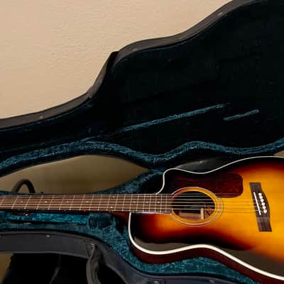 Guild Westerly Collection OM-140CE ALL SOLID with fitted Guild case Pau Ferro Fretboard 2019 - Present - Sunburst image 1