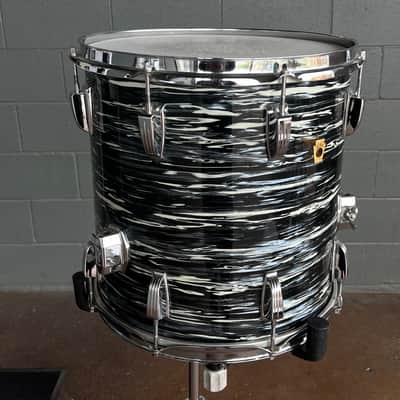 Vintage RARE Ringo 60's Ludwig Classic Maple 14x14" Floor Tom in Black Oyster image 2