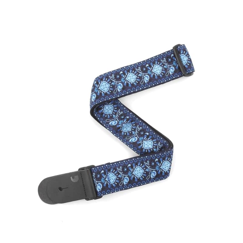 Woven Guitar Strap, Monterey 2, Blue image 1