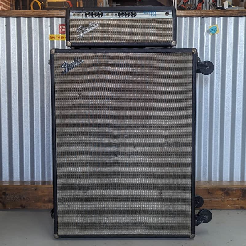 1969 Fender Bassman Head with 2x15 Cabinet image 1